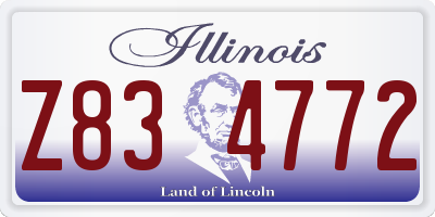 IL license plate Z834772