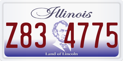 IL license plate Z834775
