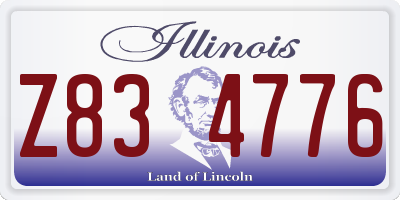 IL license plate Z834776
