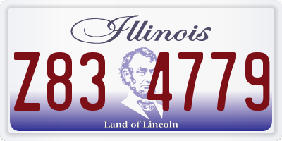 IL license plate Z834779
