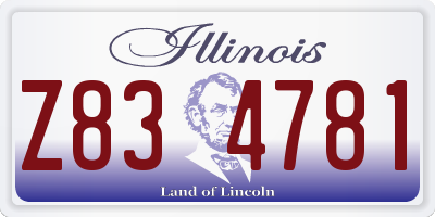 IL license plate Z834781