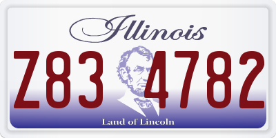 IL license plate Z834782