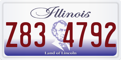 IL license plate Z834792