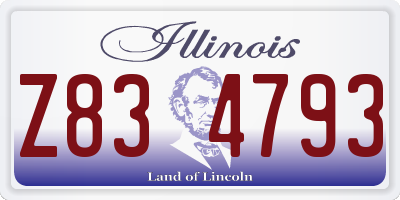 IL license plate Z834793