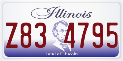 IL license plate Z834795