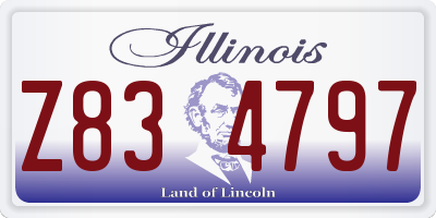 IL license plate Z834797