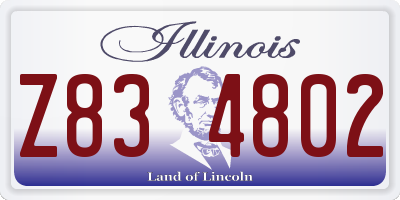 IL license plate Z834802