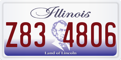 IL license plate Z834806