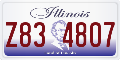IL license plate Z834807