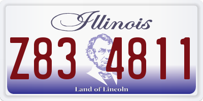 IL license plate Z834811