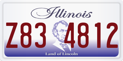 IL license plate Z834812