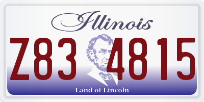 IL license plate Z834815