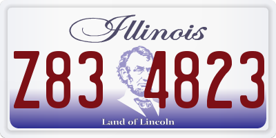IL license plate Z834823