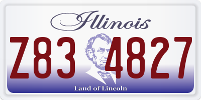 IL license plate Z834827
