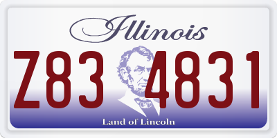 IL license plate Z834831