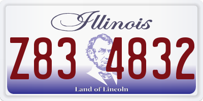 IL license plate Z834832