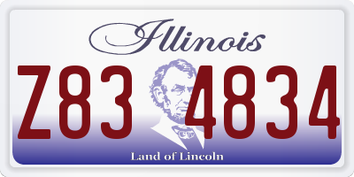 IL license plate Z834834
