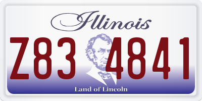IL license plate Z834841