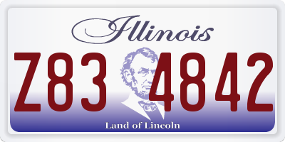 IL license plate Z834842