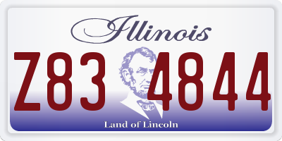 IL license plate Z834844