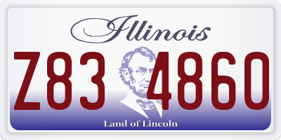 IL license plate Z834860