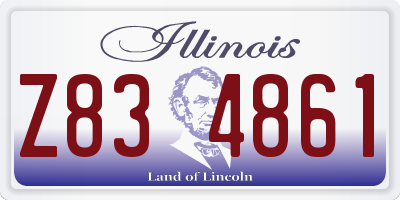 IL license plate Z834861