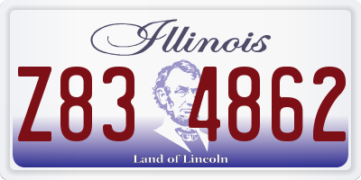 IL license plate Z834862