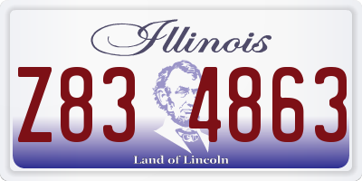 IL license plate Z834863