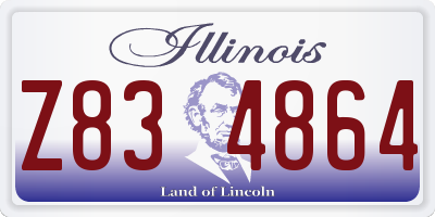 IL license plate Z834864