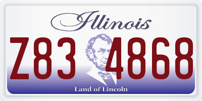 IL license plate Z834868