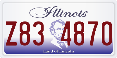 IL license plate Z834870