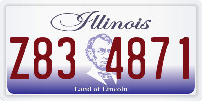 IL license plate Z834871