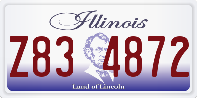IL license plate Z834872