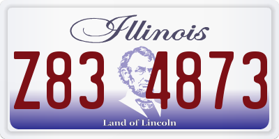 IL license plate Z834873