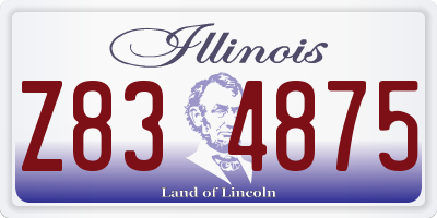 IL license plate Z834875