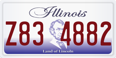 IL license plate Z834882