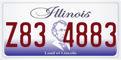 IL license plate Z834883