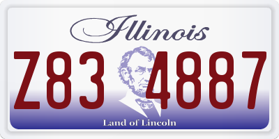 IL license plate Z834887