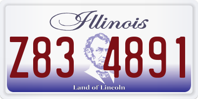 IL license plate Z834891