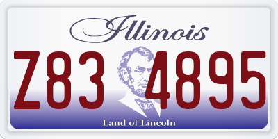 IL license plate Z834895