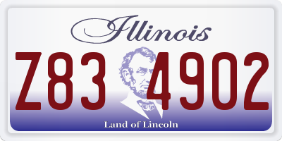 IL license plate Z834902