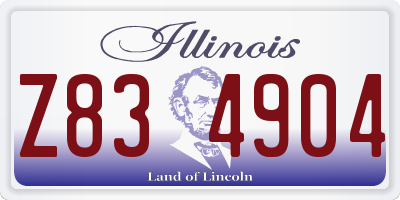 IL license plate Z834904