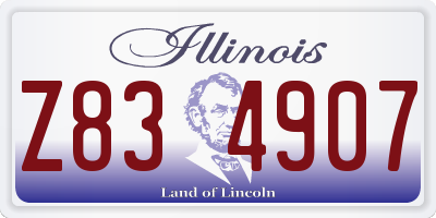 IL license plate Z834907