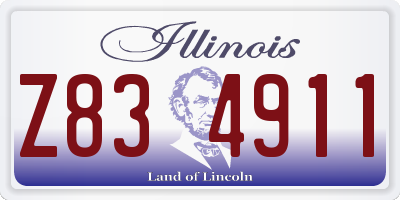 IL license plate Z834911