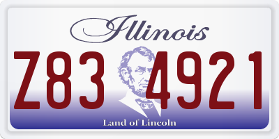 IL license plate Z834921