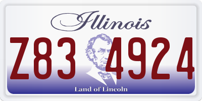 IL license plate Z834924