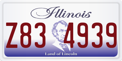 IL license plate Z834939