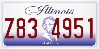 IL license plate Z834951