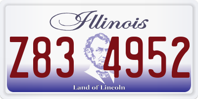 IL license plate Z834952