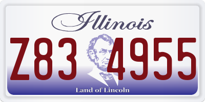 IL license plate Z834955
